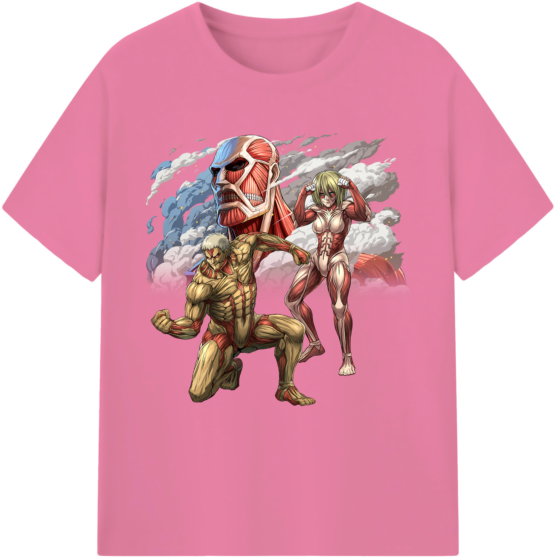 （画像用） 進撃の巨人 Attack on Titan 綿100％半袖Tシャツ（フロントプリント）